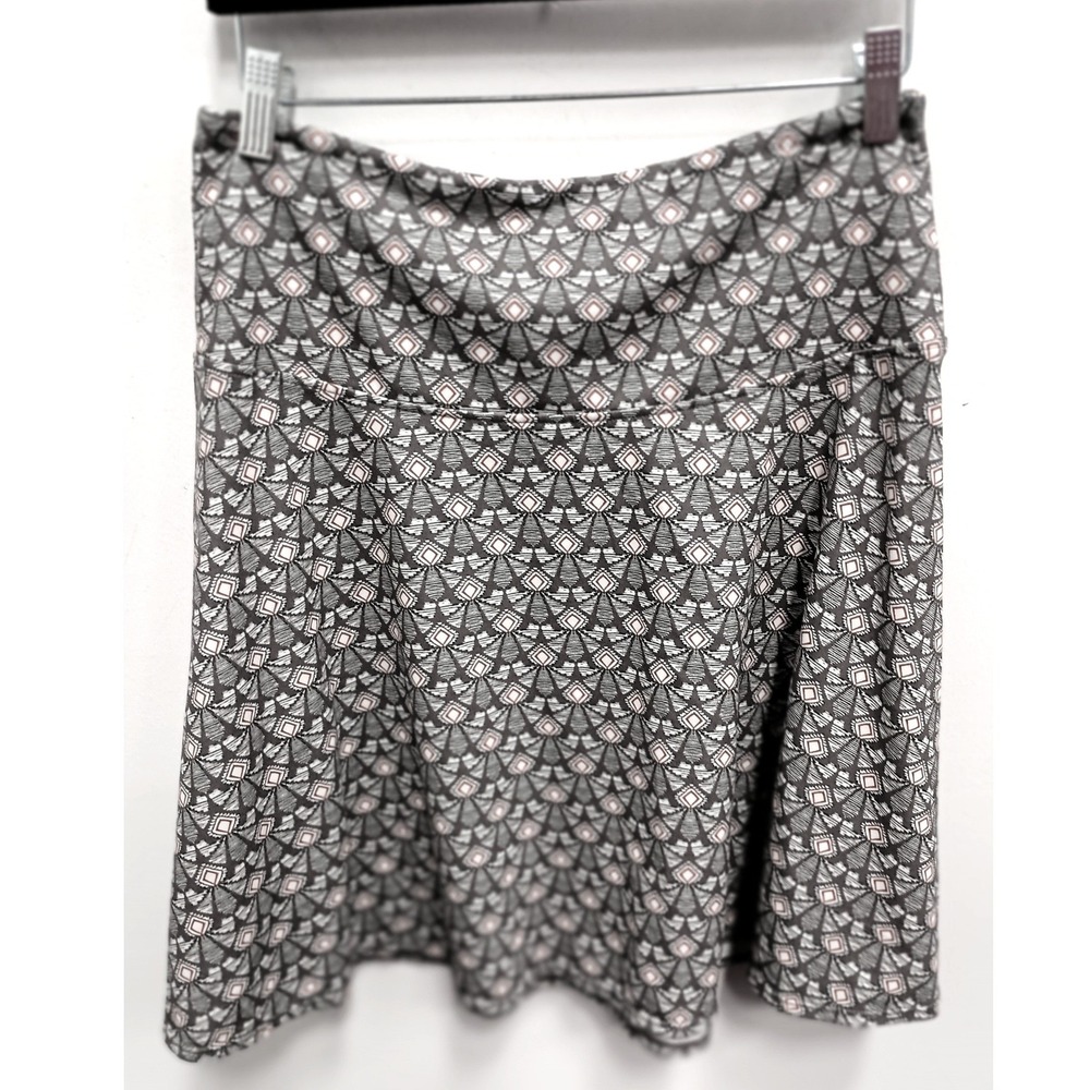 prAna‎ Skirt Womens Small Gray Orange Geometric Athleisure Casual Activewear